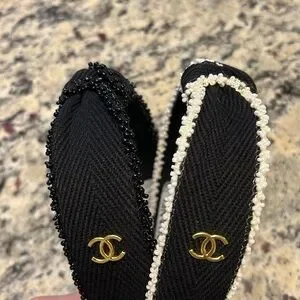 Chanel headband with box & bag Accessories | Chanel Headband With Box Bag | Poshmark main image 4